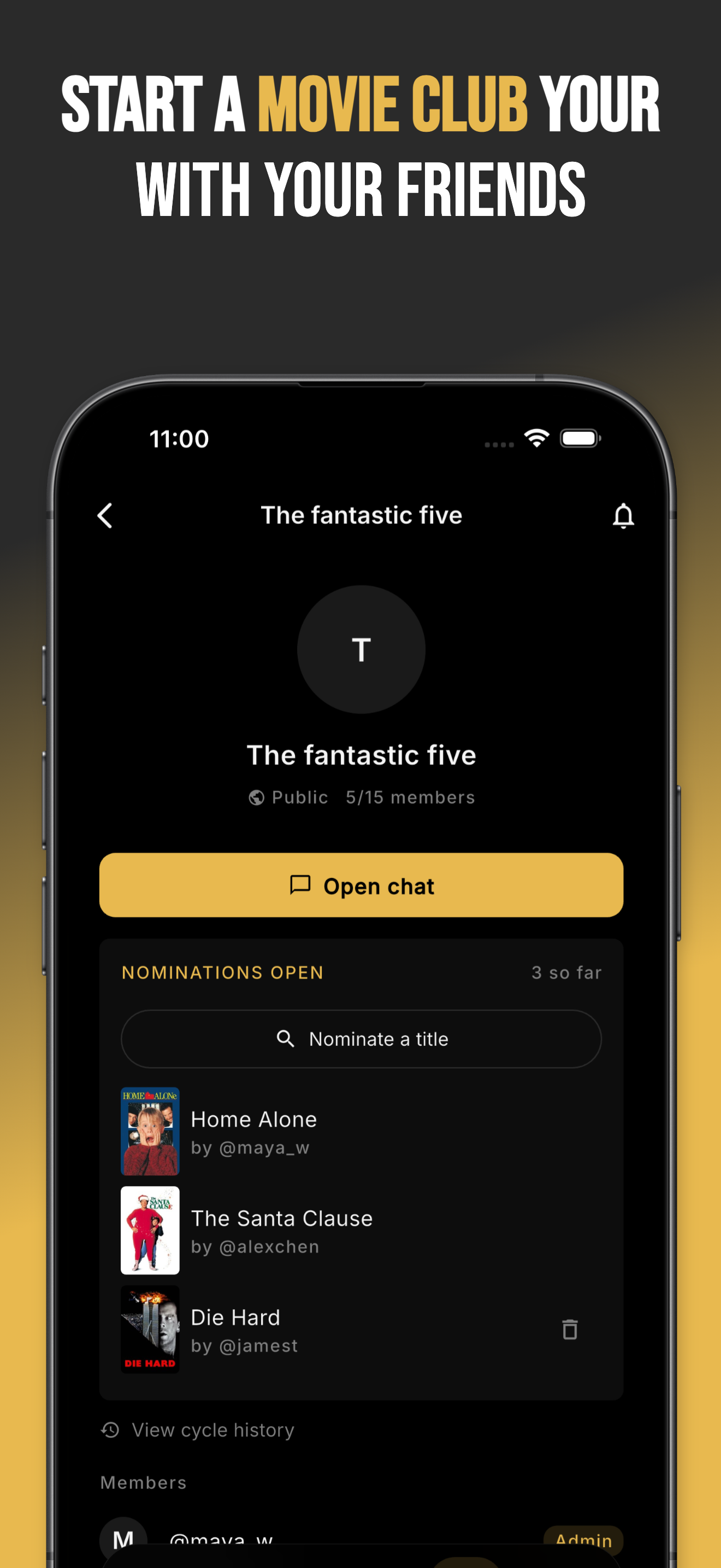 Showvie Groups — movie club with friends